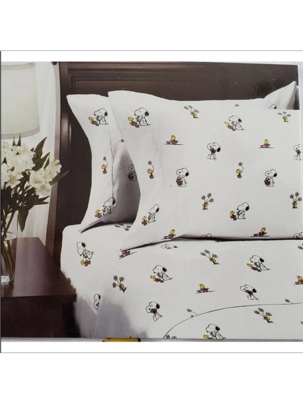 Peanuts Snoopy Easter Spring Queen Sheet Set NWT